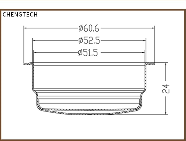 Chengtech Stainless Steel Coffee Filter, 51mm Double Cup (Dual Wall/Pressurized) Compatible with DLG EC885/9155/9255/9355/9555/9665/9865, SMEG & EUPA Coffee Machine - Image 5